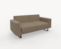 Bild 2 Avana 2-sits soffa, italiensk läder, metallben